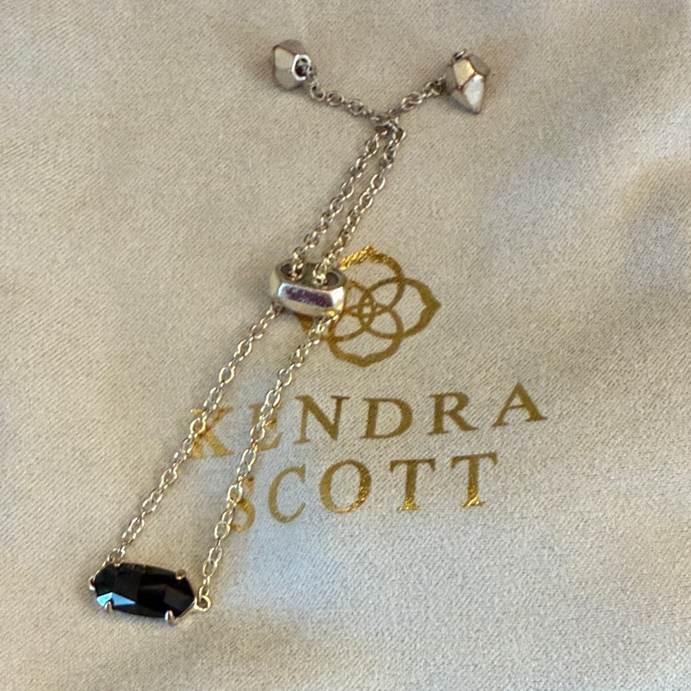 Kendra Scott slide Bracelet with Black Stone